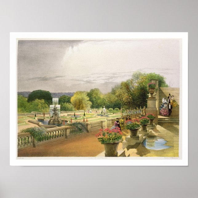 The Parterre, Harewood House nära Leeds, pub av T. Poster (Framsidan)