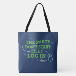 The Party Don't Start, Navy Blue Axelväska Tygkasse