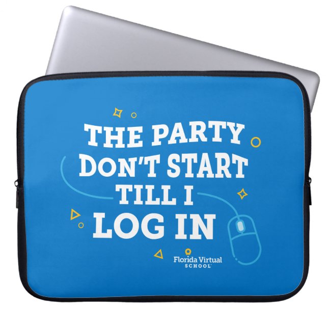 The Party Don't Start, Royal Blue Laptop Fodral (Framsidan)