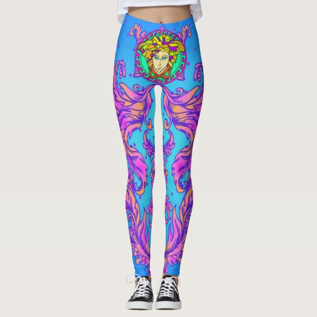 The Pastel Medusa Designer  Leggings (Framsida)