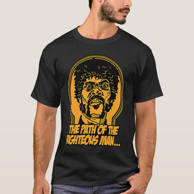 The Path Of The Righteous Man  Nerd Geek T Shirt (Framsida)