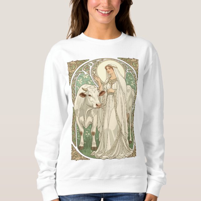The Patron Saint of Dairy Workers St Brigid T Shirt (Framsida)