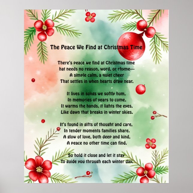 The Peace We Find at Christmas Time Poster (Framsidan)