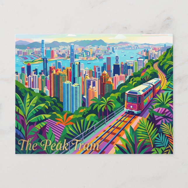 The Peak Tram Kina Vykort (Framsida)