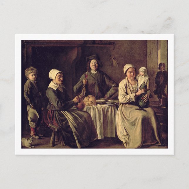 The Peasant Family, 1642 (olja på canvas) Vykort (Framsida)