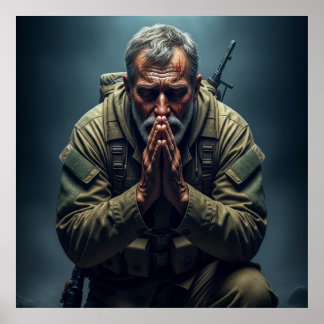 The Penitent's Prayer: Tears of Divine Mercy Poster