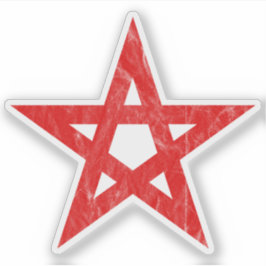 The Pentagram (red vintage) Klistermärken