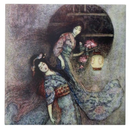 “The Peony Lantern” by Warwick Goble Kakelplatta