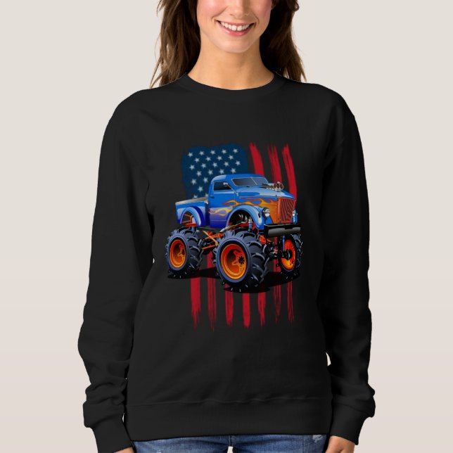 The perfect American Flag Monster Truck's Rule T Shirt (Framsida)