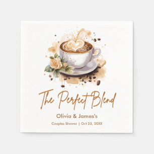 The Perfect Blend Coffee Bröllopspar Shower   Pappersservett