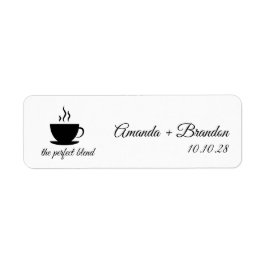 The Perfect Blend Coffee Script Wedding Favor  Returadress Etikett