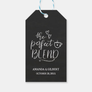The Perfect Blend Cute Script Chalkboard Wedding Presentetikett
