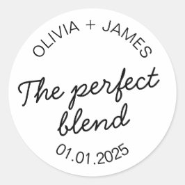 The Perfect Blend-etiketter | Runt Vitt Matt Klistermärke