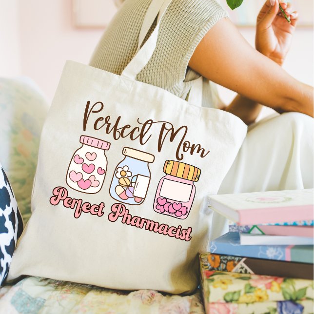 The Perfect Blend: Pharmacist & Mom Tote Bag Tygkasse (The Perfect Blend: Pharmacist & Mom tote bag)