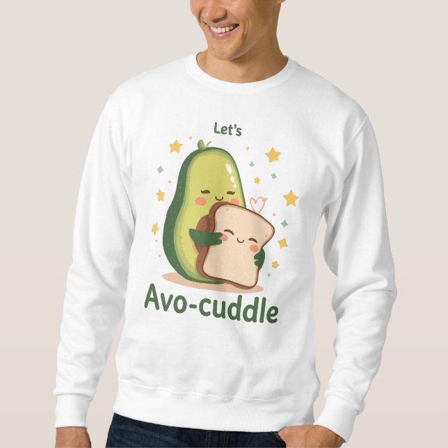 The Perfect Cuddle with Avocado and Toast Lång Ärmad Tröja (Framsida)