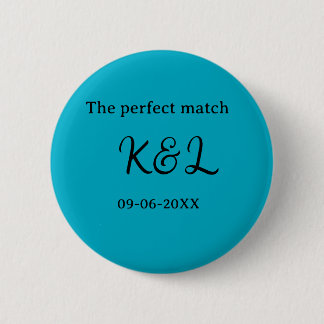 The perfect match couple name letter date blue sim knapp