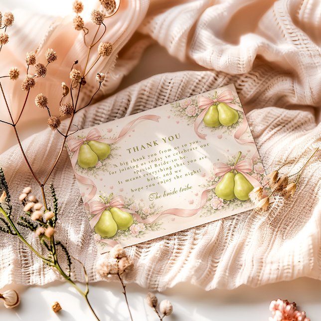 The Perfect Pair Pear Bridal Shower Tack Kort (Skapare uppladdad)