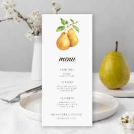 The perfect pear Bridal shower menu Meny