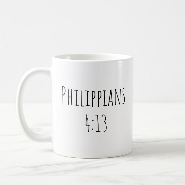 The Philippians 4:13 Mug Kaffemugg (Vänster)