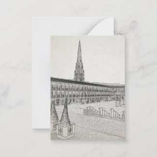 The Piece Hall, Halifax, Arkitektonisk Skiss Anteckningskort