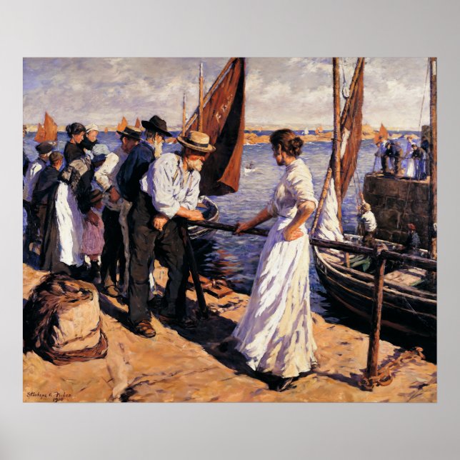 The Pier Head by Stanhope Forbes Poster (Framsidan)