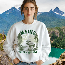 The Pine Tree State - Mountain Forest View T Shirt
