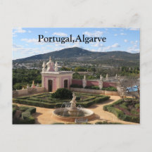 The pink Estoi palace,portugal,algarve Postkarte