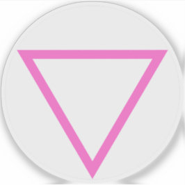 The Pink Triangle v2 - LGBT Gay Pride (on white) Klistermärken