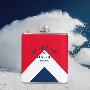 The Piste Club Röd Navy Peak Custom Vinter Skida Fickplunta