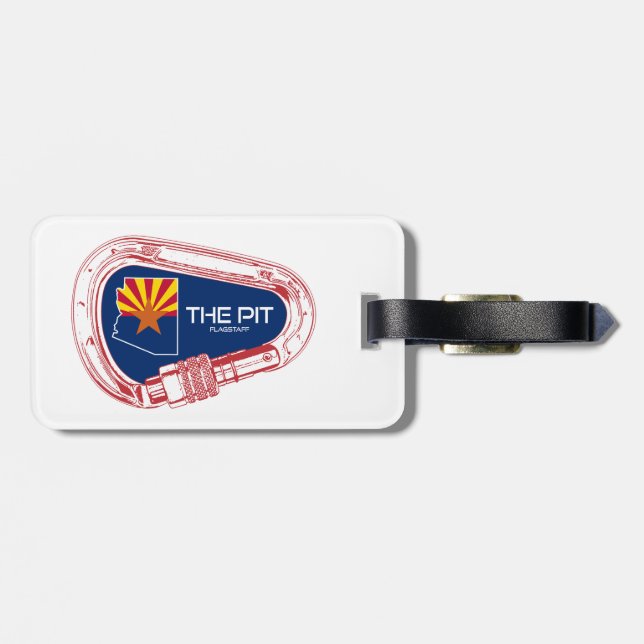 The Pit Flagstaff Arizona Klättring Carabiner Bagagebricka (Baksida Vågrät)