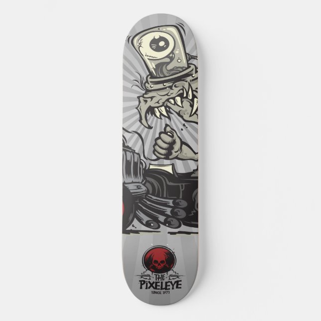 The Pixeleye - Monster I Skateboard Bräda 20 Cm (Framsida)