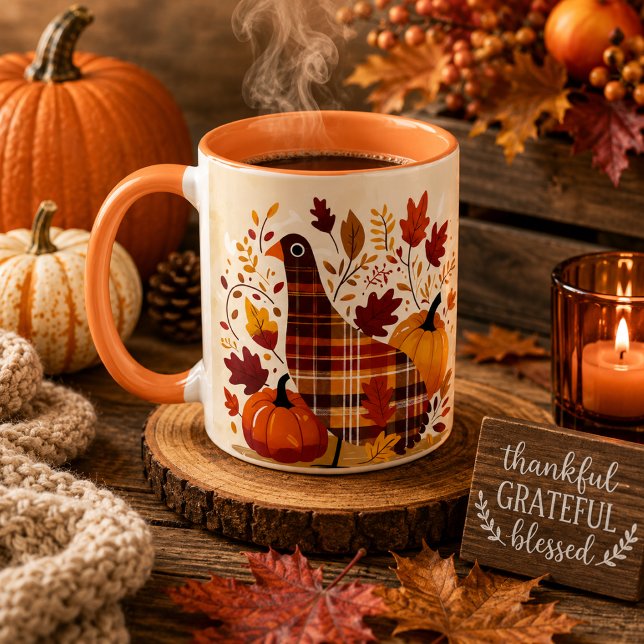 The Plaid Turkey Waltz Mugg (Skapare uppladdad)