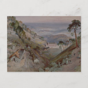 The Plains, Landour Church, Mussoorie, 1884 Vykort
