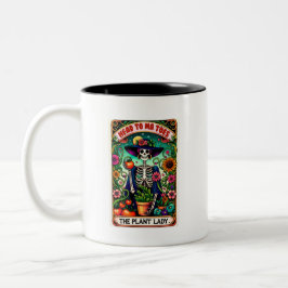 The Plant Lady Tarot Card Mug Två-Tonad Mugg
