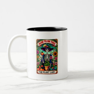 The Plant Lady Tarot Card Mug Två-Tonad Mugg