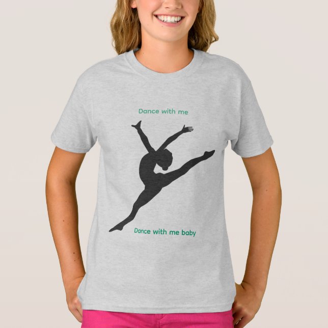 The Playground T-Shirt with dancer in steel gray (Framsida)