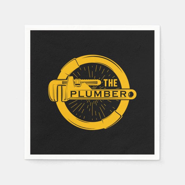 The Plumber Plumbing Pipe Craft Profession Gift Pappersservett (Framsidan)