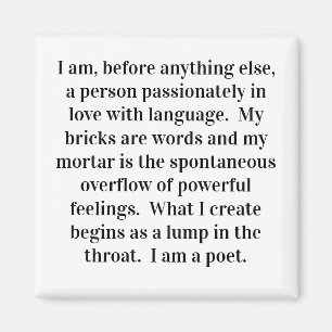 "The Poet's Creed" Magnet