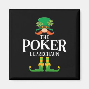 The Poker Leprechaun St Patricks Day Matchning Magnet