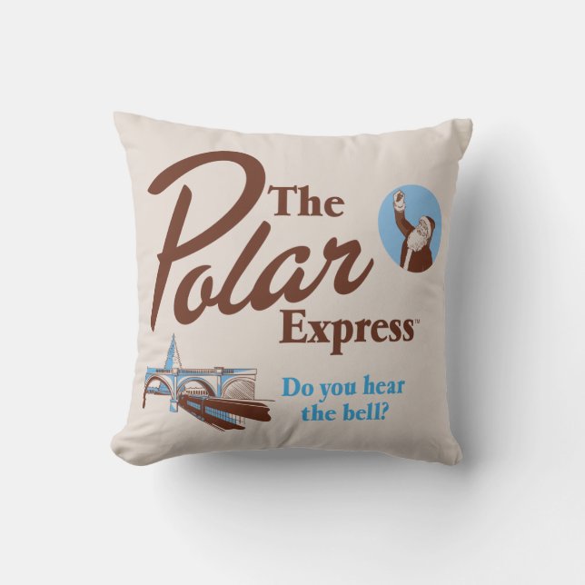 The Polar Express | "Hör du klockan" Retro Kudde (Framsida)