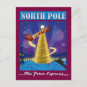 The Polar Express Nordpolen Vintage Resekonst Helg Vykort