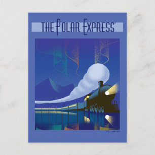 The Polar Express Norrsken Vintage Resa Helg Vykort