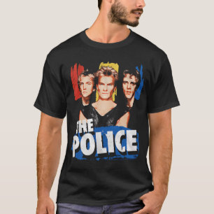 The Police Classic Rock Band Porträtt Grafisk Desi T Shirt