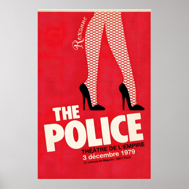The Police Live in Paris Roxanne Affisch (Framsidan)
