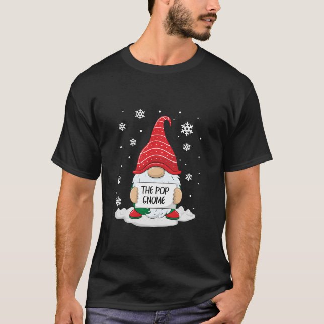 The Pop Gnome Matching Family Christmas Xmas Dad  T Shirt (Framsida)