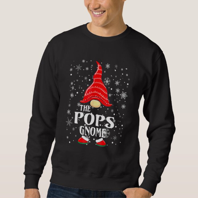 The Pops Gnome Matchande Familj Jul Pyjamas Lång Ärmad Tröja (Framsida)