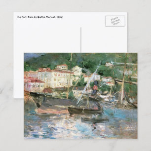 The Port, Nice av Berthe Morisot, Vintage Fine Art Vykort