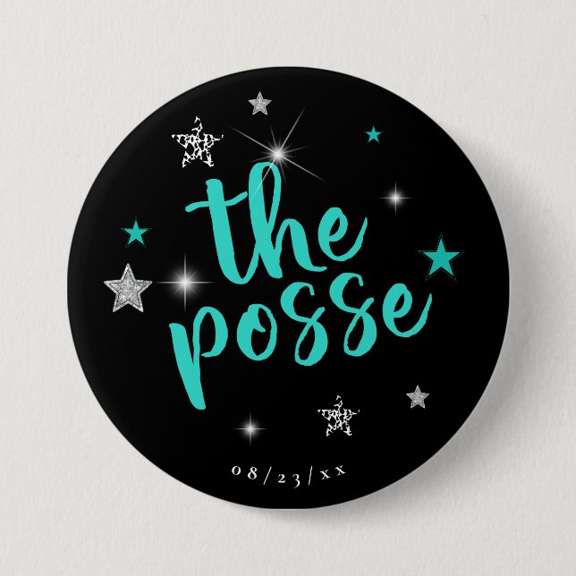 The Posse Disco Bachelorette Teal ID925 Knapp (Framsida)