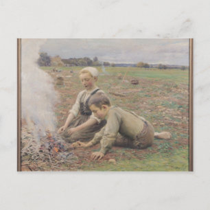 The Potato Gatherers, 1898 Vykort