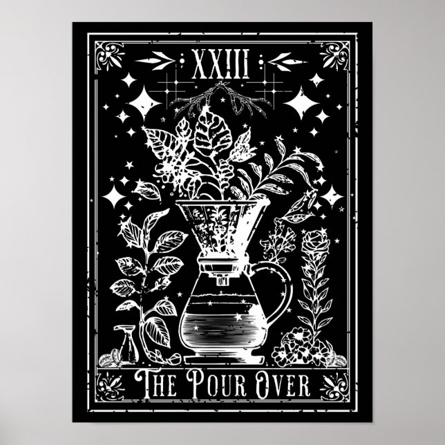 The Pour Over Kaffe Tarotkort Poster (Framsidan)